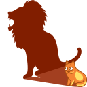 cat shadow lion Icon