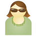 Sunglass woman green Icon