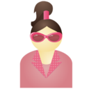Sunglass woman pink Icon