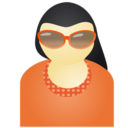 Sunglass woman red Icon
