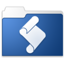 Folder Actions Setup blue Icon