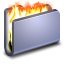 Burn Blue Folder Icon
