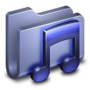 Music Blue Folder Icon