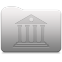 Aluminum folder   library Icon
