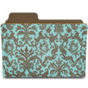 folder damask turquoisey Icon