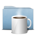 Folder Blue Coffee Icon