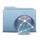 Folder Blue Globe Graphite Icon