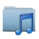 Folder Blue Music Icon