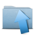 Folder Blue Upload Icon