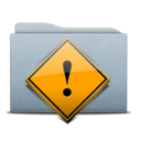 Folder Graphite Danger Icon