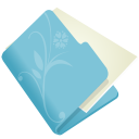 folder flower blue Icon