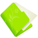folder flower green Icon