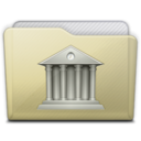 beige folder library Icon