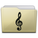 beige folder music alt Icon