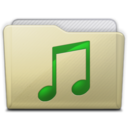 beige folder music Icon