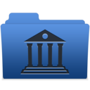 smooth navy blue library 1 Icon