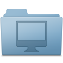 Computer Folder Blue Icon