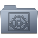 System Preferences Folder Graphite Icon
