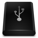 Black Drive USB Icon