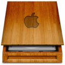 HD wood APPLE Icon