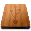Wooden Slick Drives   USB Icon