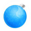 Christmas ball blue Icon