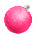 Christmas ball pink Icon