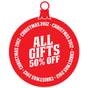 All gifts 50 percent off Icon
