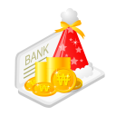 christmas bank money Icon