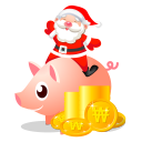 santa piggy bank Icon