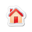 Xmas sticker home Icon