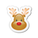 Xmas sticker reindeer Icon