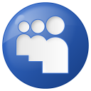social myspace button blue Icon