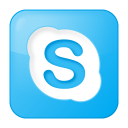 social skype box blue Icon