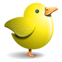 twitter bird yellow Icon