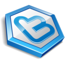 twitter hexa blue Icon