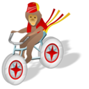Monkey bicycle Icon