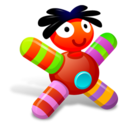 Colored Red Doll Icon