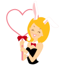 girl bunny heart Icon