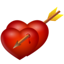 arrow and hearts Icon