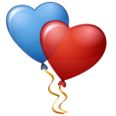 Balloons Hearts Icon