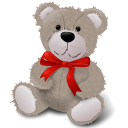 TeddyBear RedRibbon Icon