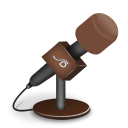 microphone foam brown Icon