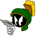 Marvin Martian Angry with gun Icon