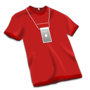 Apple Store Tshirt Red Icon