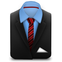 Manager Suit Red Stripes Icon