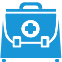 Doctor Briefcase blue Icon