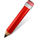 Pencil red Icon