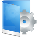 folder blue system Icon
