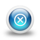 Glossy 3d blue delete Icon